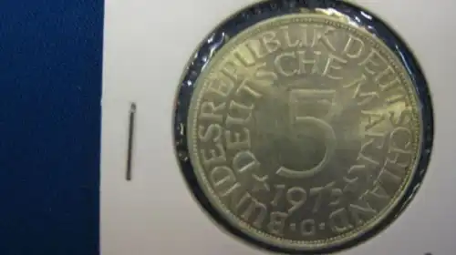 5 DM Silberadler Silbermünze 1973 G