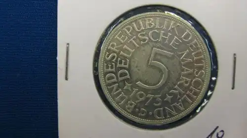 5 DM Silberadler Silbermünze 1973 D