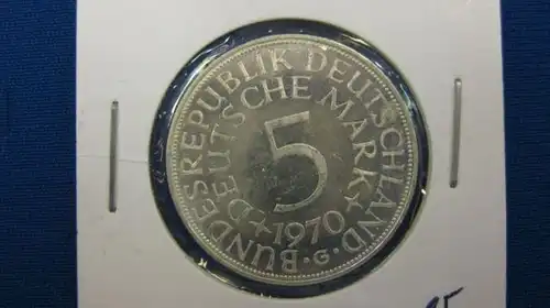 5 DM Silberadler Silbermünze 1970 G