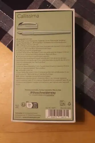 Kalligraphie Schreibset Markenset Schneider, 3-teilig, mint-metallic