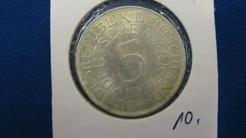 5 DM Silberadler Silbermünze 1972 F