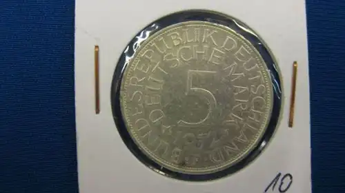 5 DM Silberadler Silbermünze 1972 F