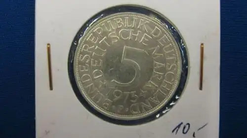 5 DM Silberadler Silbermünze 1973 F
