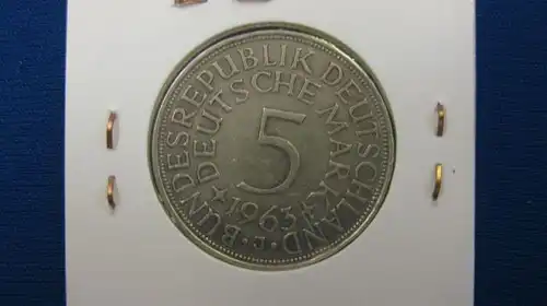 5 DM Silberadler Silbermünze 1967 F