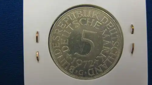 5 DM Silberadler Silbermünze 1960 G