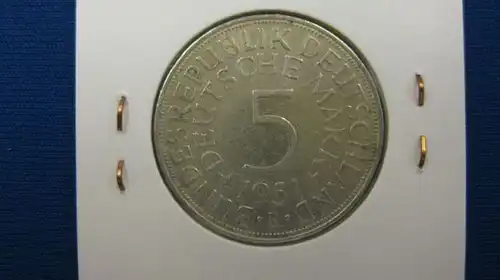 5 DM Silberadler Silbermünze 1970 G