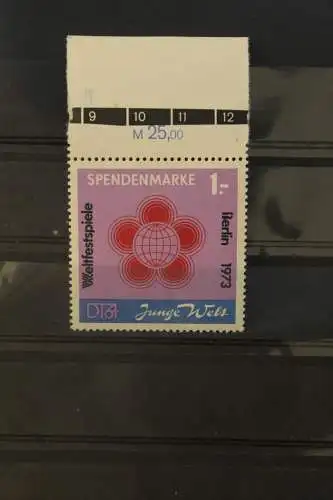 DDR Spendenmarke Nr. 2; Weltfestspiele 1973; Junge Welt; Oberrand, MHN