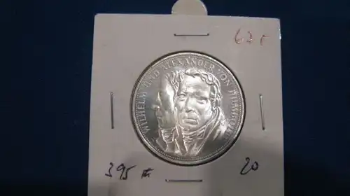 5 DM Silbermünze Silber Humboldt 1967 F