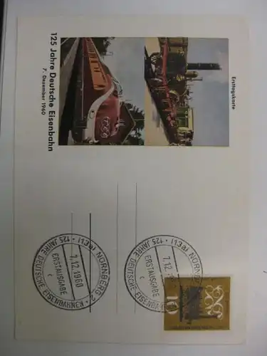 FDC Ersttagskarte 125 Jahre Deutsche Eisenbahn MiN. 345 