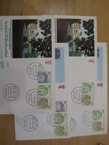 FDC Berlin ZD Zusammendrucke Burgen & Schlösser 