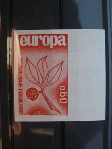 CEPT Europa-Union Frankreich, ungezähnt, geschnitten,  1965 Mi.-Nr. 1522 U ** Farbprobe