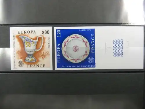 CEPT EUROPA UNION Frankreich 1976 Mi.-Nr. 1961-62 U geschnitten, ungezähnt **