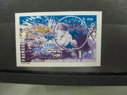CEPT-Mitläufer-Ausgabe EUROPA-UNION-Symphatieausgabe "CERN" Frankreich, Mi.-Nr. 1997 U ** geschnitten, ungezähnt 