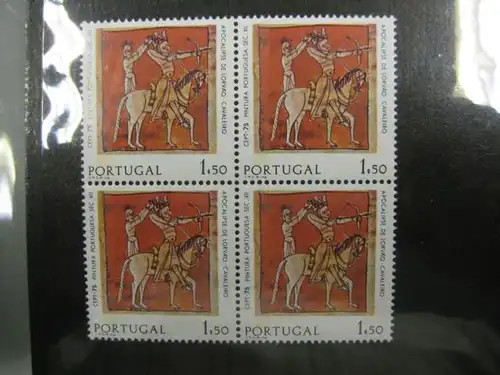 CEPT EUROPA-UNION Portugal 1975 Mi.-Nr. 1281 y, Phos. Papier 4er-Block 