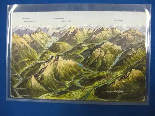 Panoramakarte Alpen Königsee Berchtesgaden
