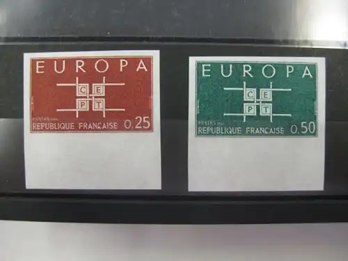 CEPT EUROPA-UNION Frankreich 1963 Mi.-Nr. 1450-51 U **  geschnitten, ungezähnt