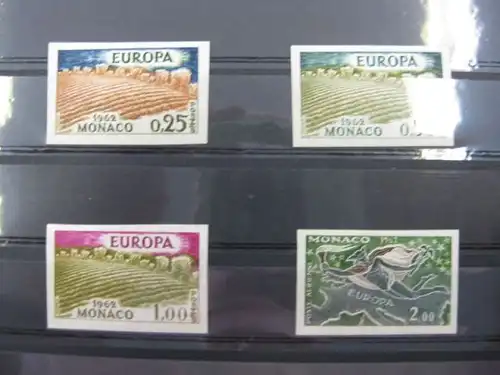 CEPT EUROPA-UNION Monaco 1962 Mi.-Nr. 695-98 U, ** geschnitten, ungezähnt