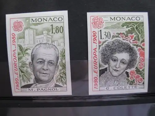 CEPT EUROPA-UNION Monaco 1980 Mi.-Nr. 1421-22 U ** ungezähnt, geschnitten