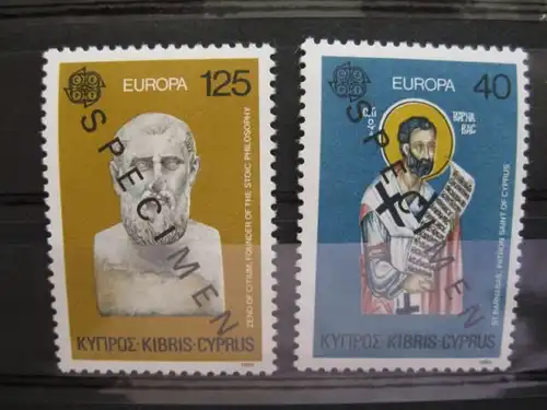 CEPT EUROPA-UNION Zypern 1980 Mi.-Nr. 520-21 SPECIMEN MUSTER