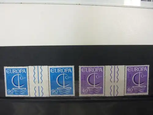 CEPT EUROPA-UNION Italien 1966 Zwischenstegpaar ZW 1215-16 **