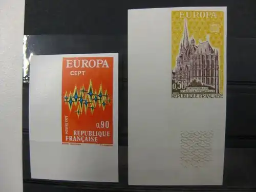 CEPT EUROPA-UNION Frankreich 1972 Mi.-Nr. 1788-89 U ** geschnitten, ungezähnt