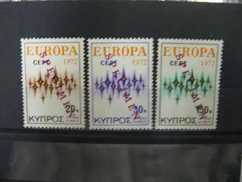 CEPT EUROPA-UNION Zypern 1972 SPECIMEN MUSTER-Marken, Mi.-Nr. 374-76 **