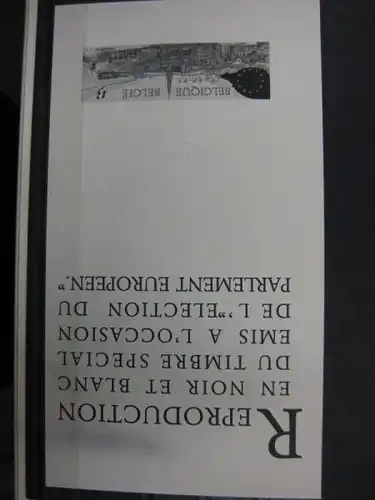 CEPT-Mitläufer EUROPA-UNION-Symphatie-Ausgabe Belgien 1989 Schwarzdruck der Mi.-Nr. 2378 SD