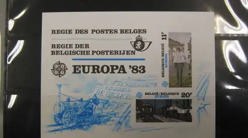 CEPT EUROPA-UNION Belgien 1983 Amtlicher Gedenkblock