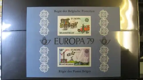 CEPT EUROPA-UNION Belgien 1979 Amtliches Gedenkblatt Nummer 1982-83