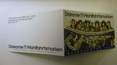 Privates Markenheft Diakonie BERLIN 1988 Weihnachtsmarken