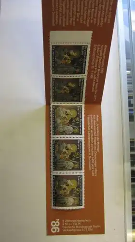 Privates BERLIN MH Markenheft der CARITAS Weihnachtsmarkenheft 1986