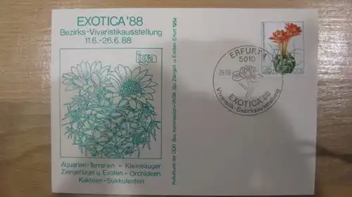 MK Maximumkarte EXOTICA `88 Erfurt