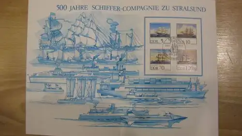 Amtliches Ersttagsblatt ETB 2/1988 Schiffer-Compagnie Stralsund