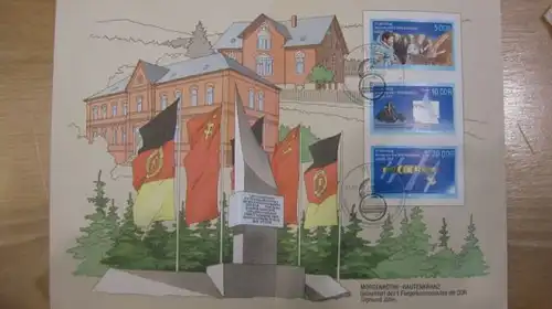 Amtl. ETB 10. Jahrestag des Bemannten Weltraumfluges UdSSR - DDR