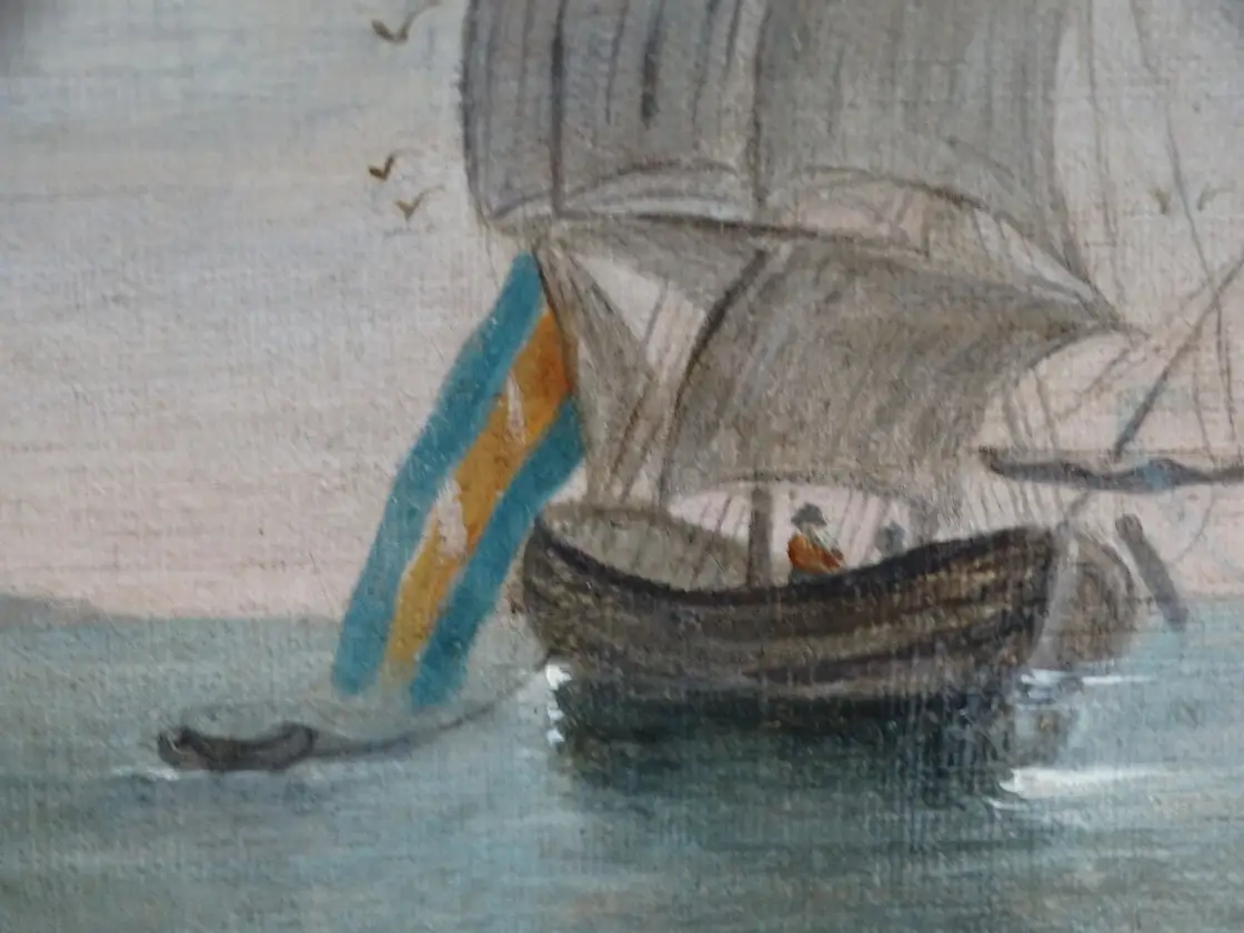 18 jhd. Ölgemälde Hafen mit orientalischen Figuren Charles François LACROIX DE MARSEILLE (c.1700-1782), Schule auf 11
