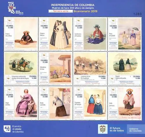 The 200th Anniversary of the Independence of Colombia - Images of 19th Century Colombian Women