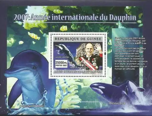 International Year of the Dolphin 2007 - Albert II of Monaco, Baiji (Chinese River Dolphin)