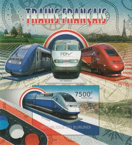 French Trains - without perforation