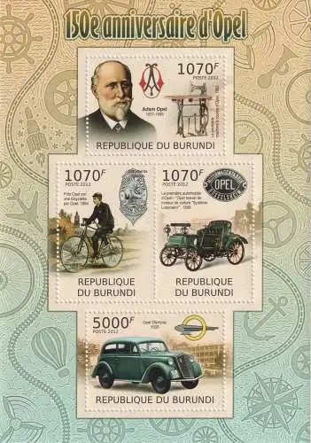 Adam Opel, 1837-1895 - The 150th Anniversary of Opel Cars