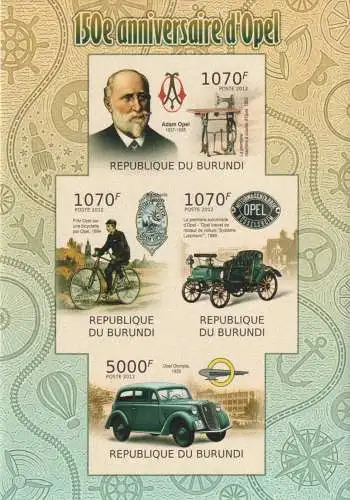 Adam Opel, 1837-1895 - The 150th Anniversary of Opel Cars