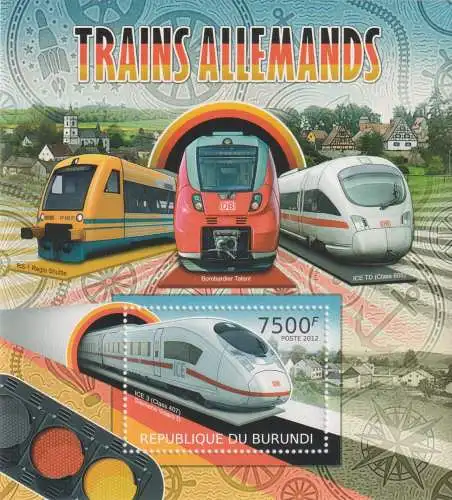 German Trains - without perforation