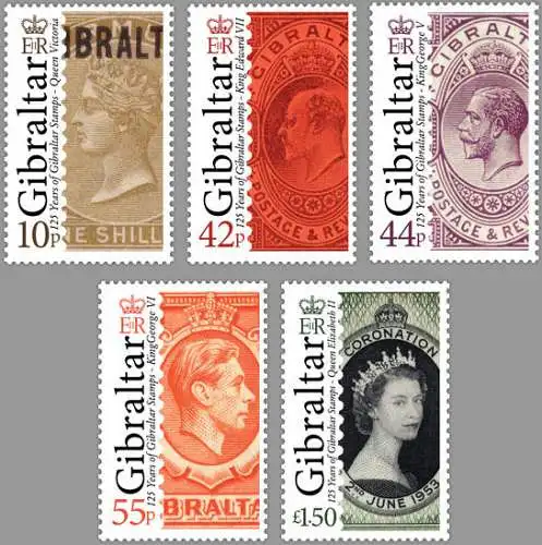 The 125th Anniversary of Gibraltar Stamps