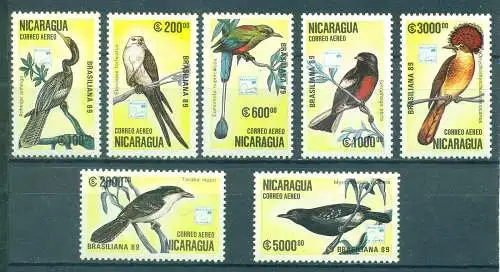 Airmail - Birds - International Stamp Exhibition BRASILIANA '89" - Rio de Janeiro, Brazil"