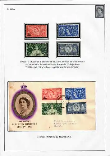 Elizabeth II. Post issues dedicated to the coronation