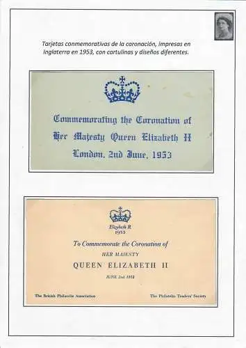 Elizabeth II. Post issues dedicated to the coronation