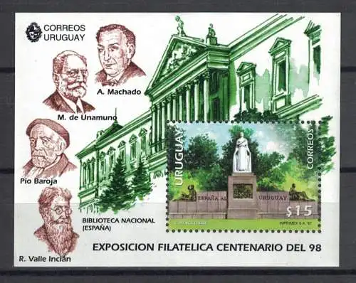 The 100th Anniversary of the 1898 Generation of Spanish Writer's Stamp Exhibtion