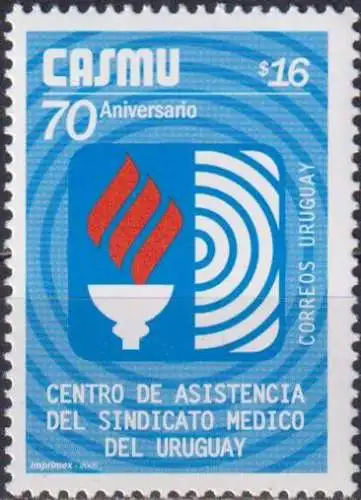 The 70th Anniversary of Health Insurance - With Inscription CORREOS URUGUAY