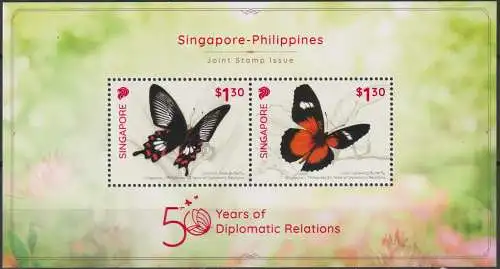 Butterflies - Singapore - Philippines Joint Stamp Issue