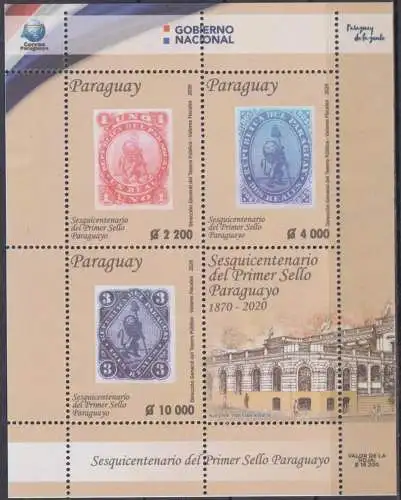 The 150th Anniversary of Paraguayan Postage Stamps