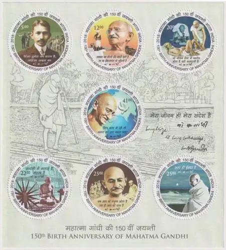 The 150th Anniversary of the Birth of Mahatma Gandhi